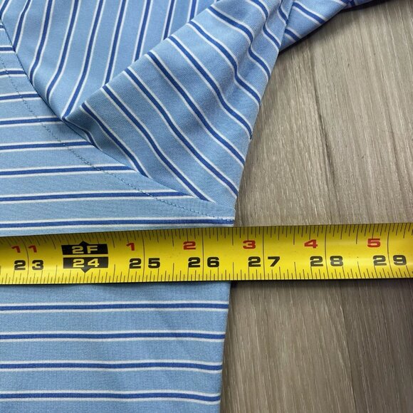 F&G Tech Polo Shirt Striped Lightweight Golf Mens XL Old Memorial Golf Club - Picture 8 of 11